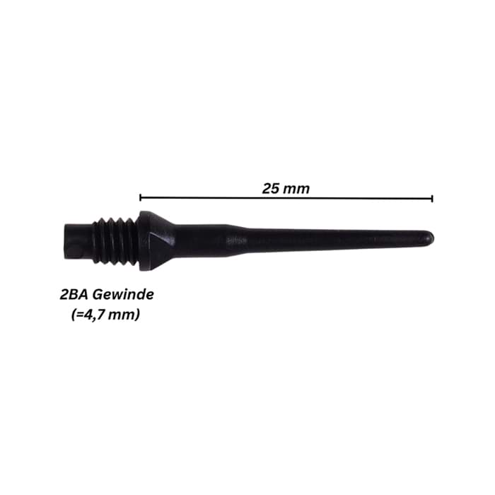 Bild von Dart Soft-Spitzen, Softspitze Karella Keypoint 2BA Gewinde 1000 St. Schwarz