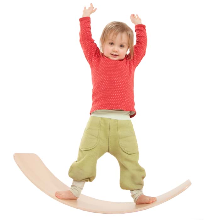 Bild von das.Brett - Balance Board natur geölt mit Kork