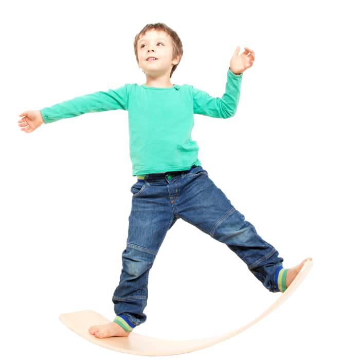 Bild von das.Brett - Balance Board natur geölt mit Kork