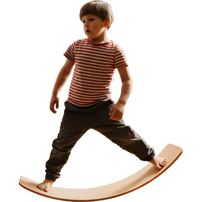 Bild von das.Brett - Balance Board natur geölt mit Kork