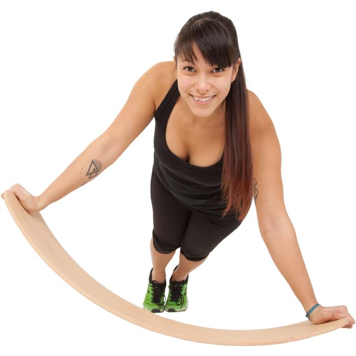 Bild von das.Brett - Balance Board natur geölt mit Kork